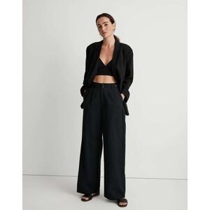 Madewell The Relaxed Oversized Blazer In Softdrape‎ True Black Large